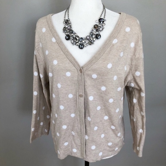 Liz Claiborne Sweaters - Liz Claiborne Polka Dot Cardigan